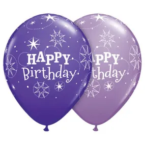 11 inch BIRTHDAY SPARKLE - PURPLE VIOLET & SPRING LILAC