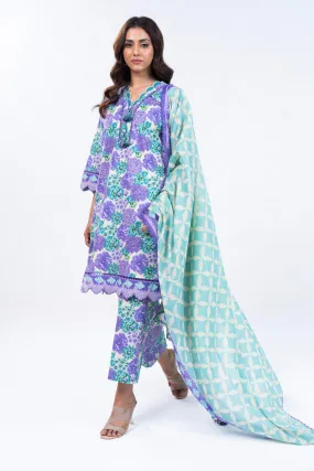 3 Pc Printed Lawn Suit With Lawn Dupatta