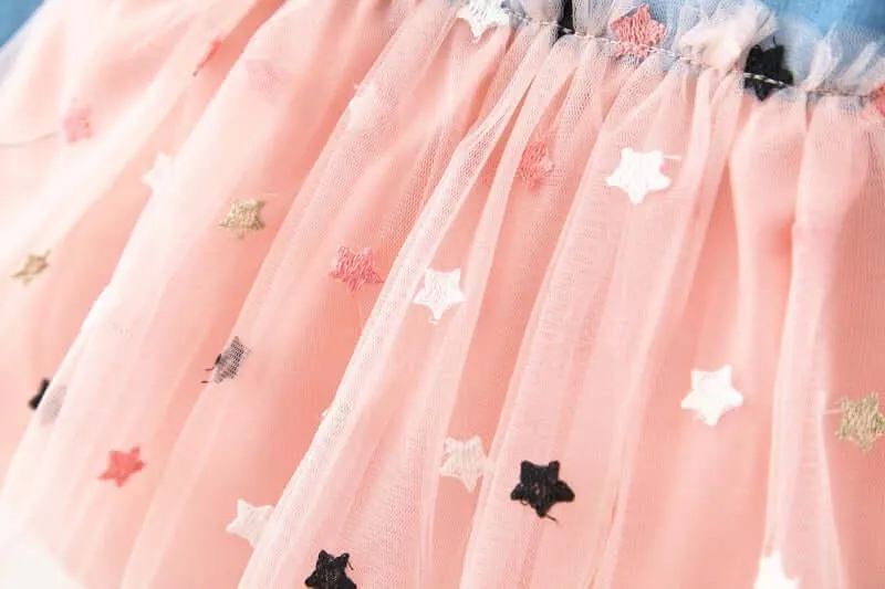 Baby Girls Star Design Tulle Dress