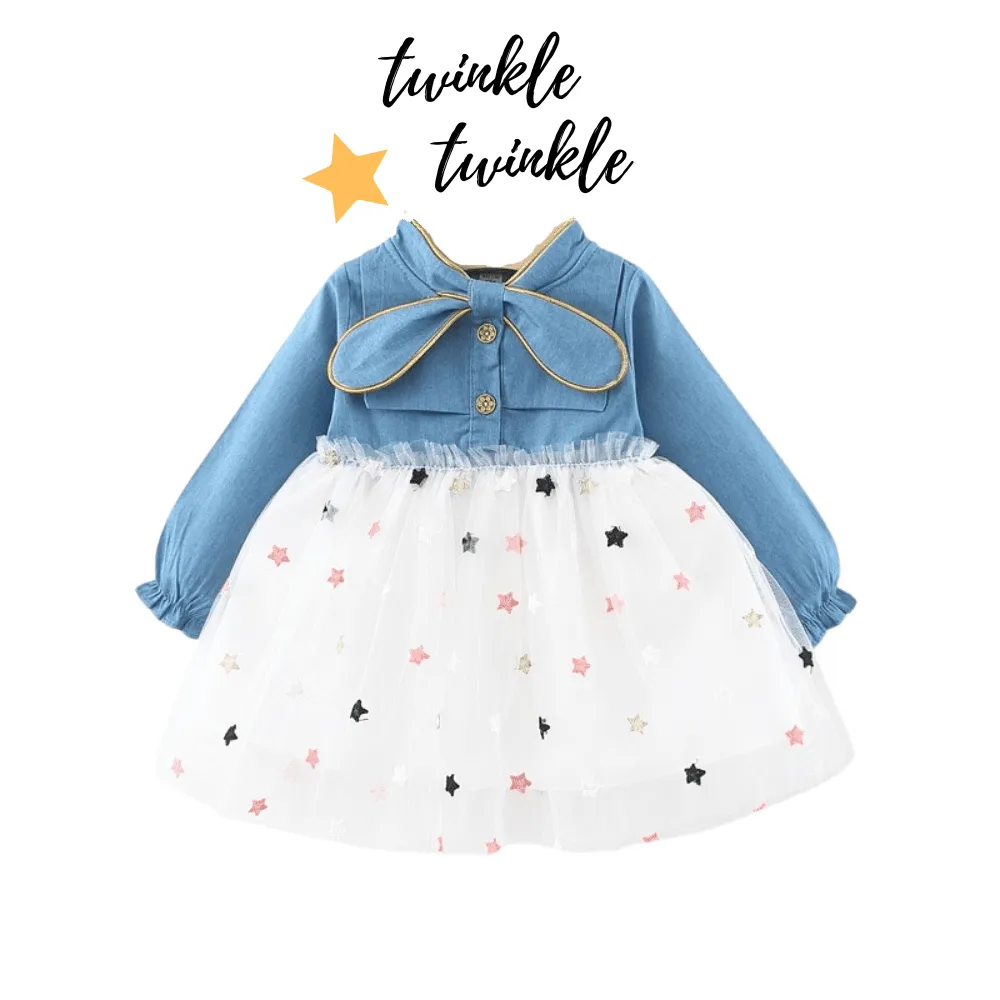 Baby Girls Star Design Tulle Dress