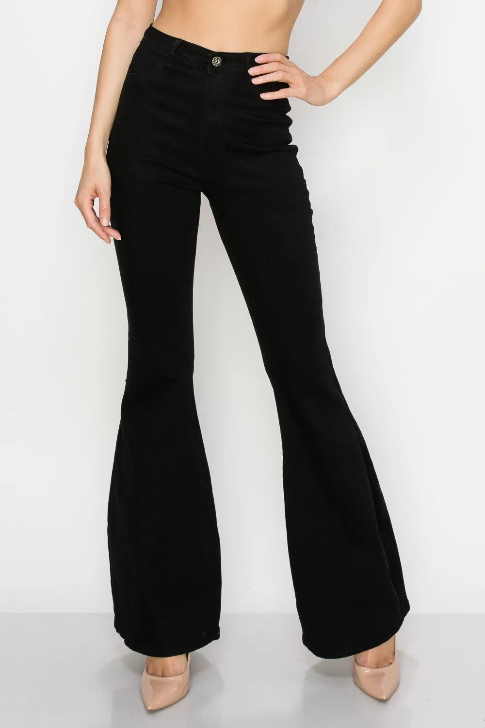 BC-001 BELL BOTTOM BLACK JEANS