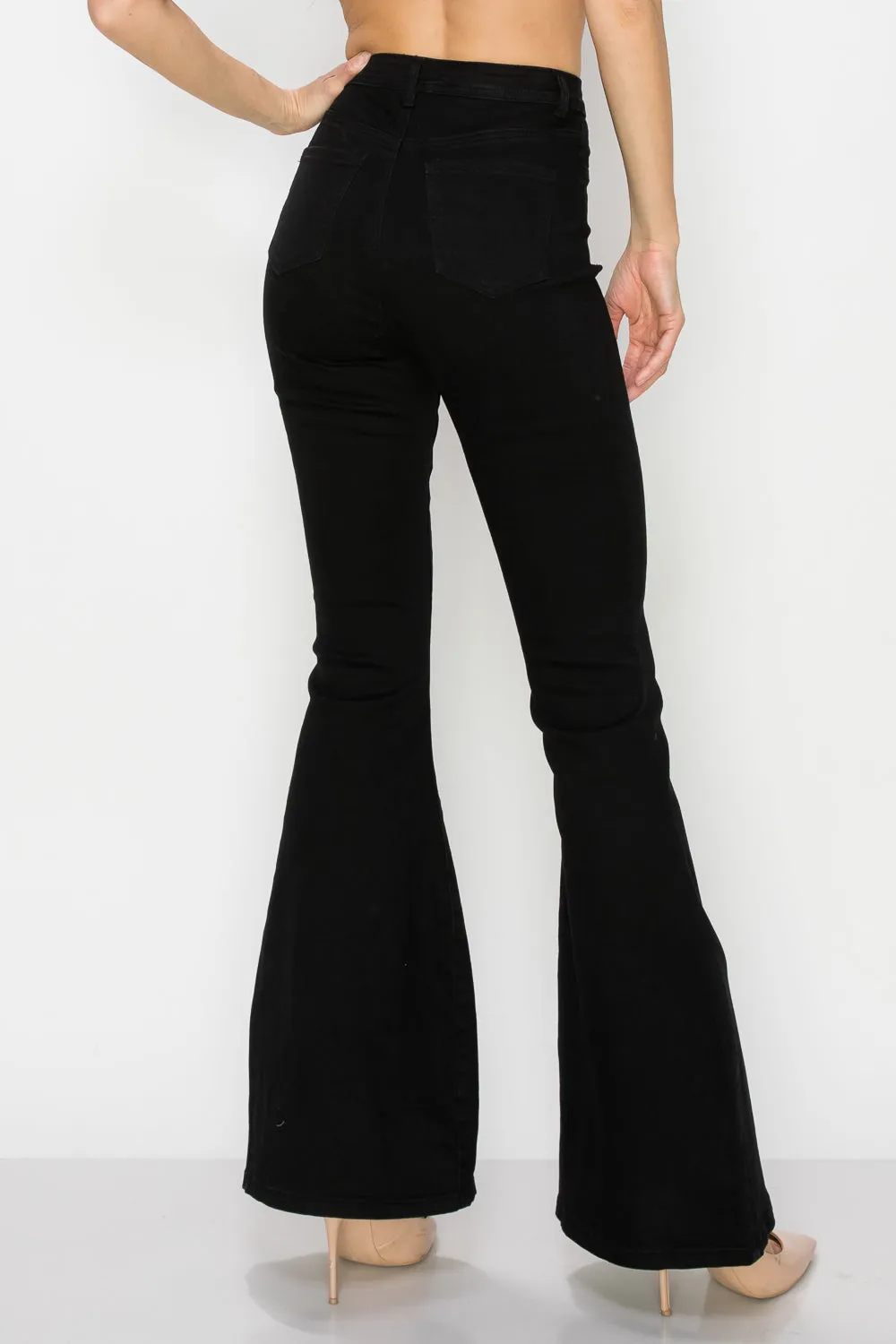 BC-001 BELL BOTTOM BLACK JEANS