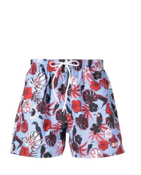 BOSS Piranha floral-print swim shorts