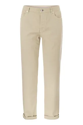 DENIM COTTON TROUSERS