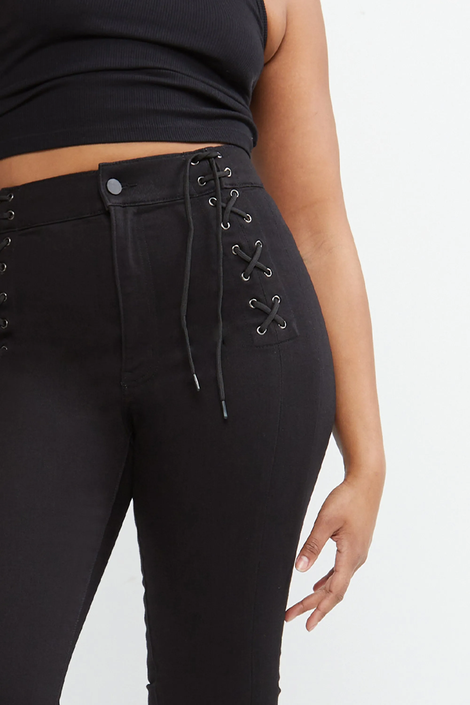 FLARE JEAN WITH LACE-UP WAIST