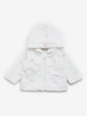 HOP Baby Light Pink Star Design Fleece Jacket