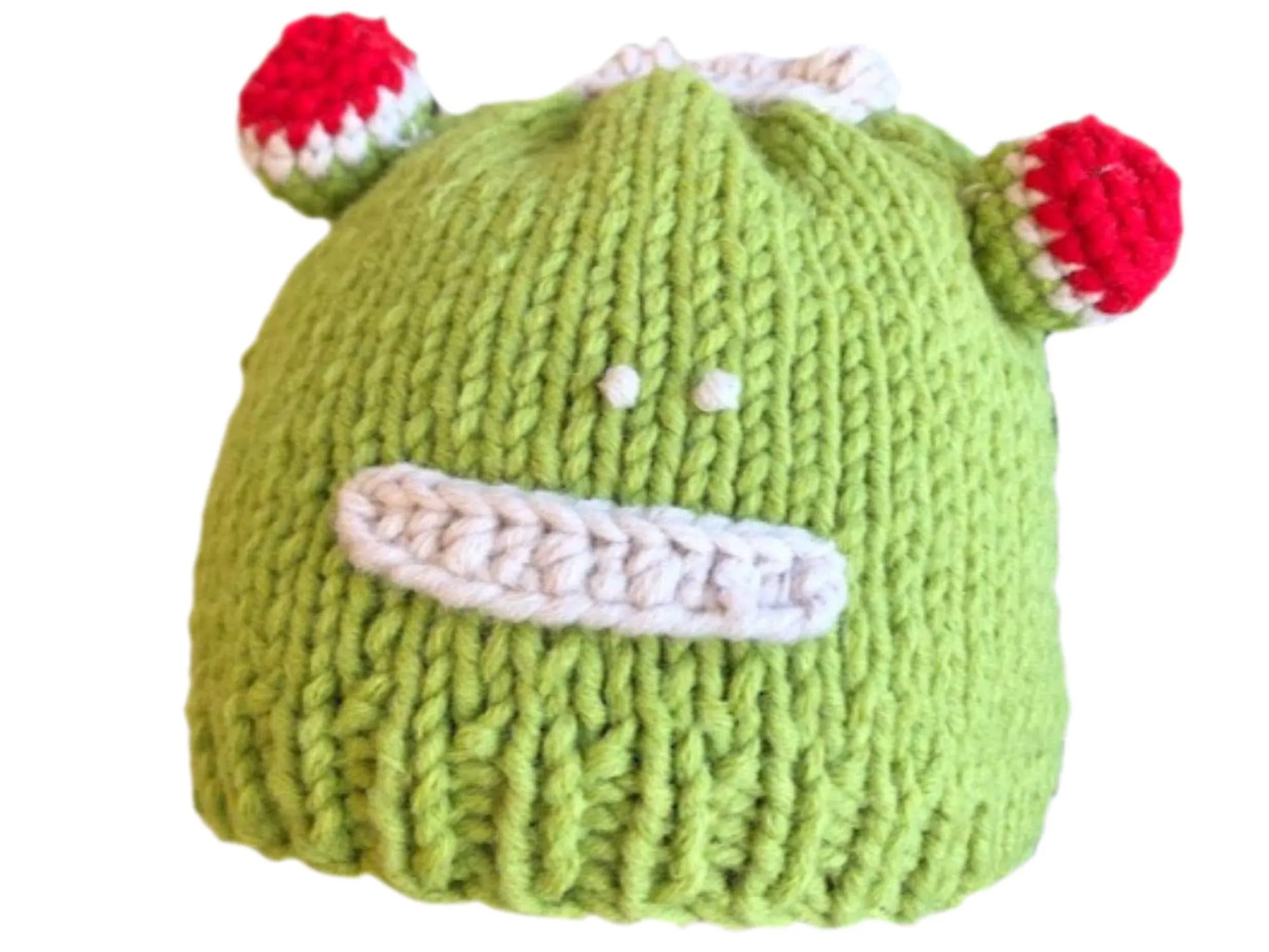 Kids Beanie Hat, Kids Winter Hand-Knitted Wool Frog Animal Theme Hat