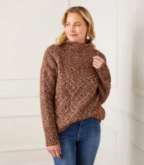 Marled Mock Neck Sweater