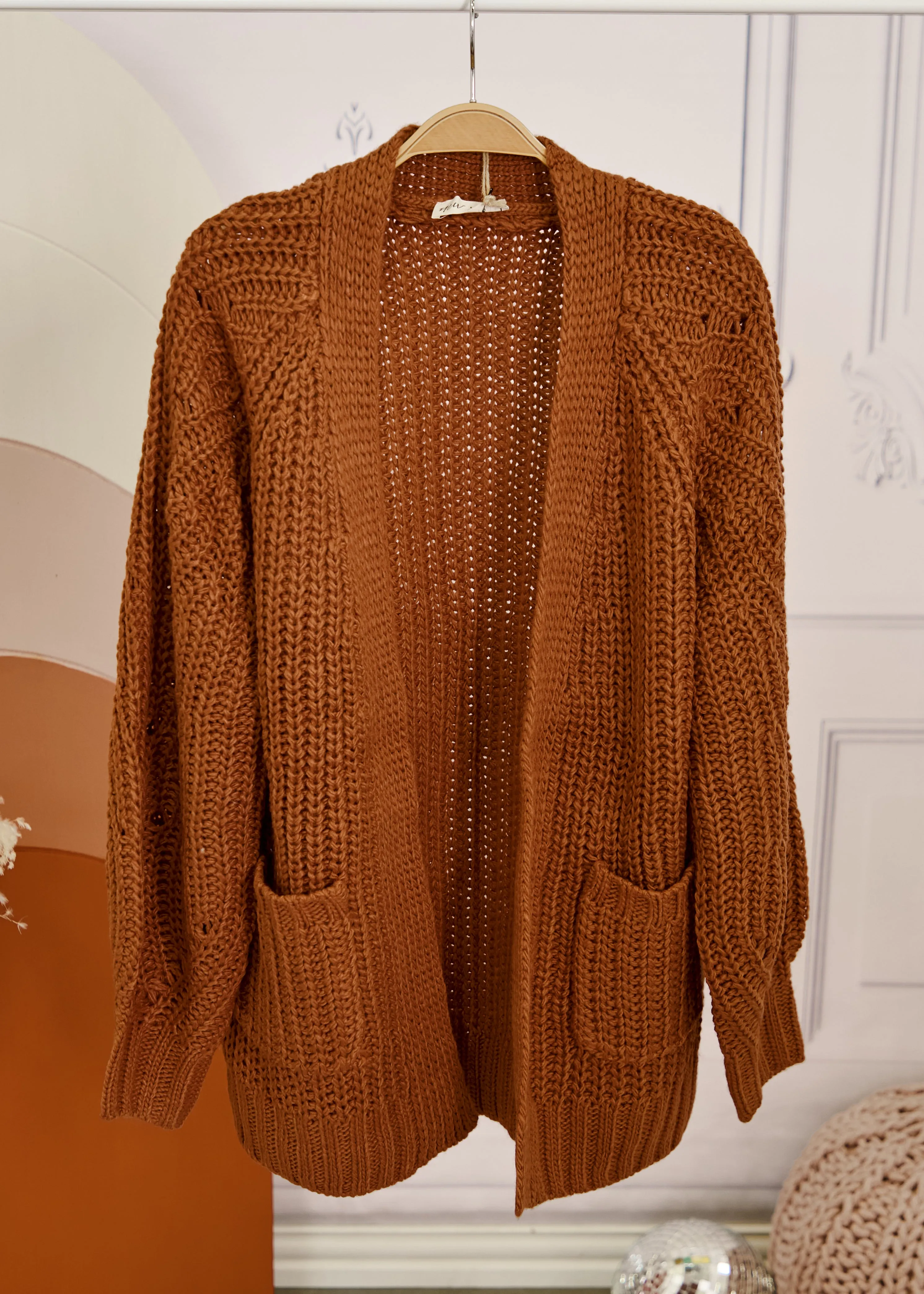 Maybe Monday Cardigan in Chestnut