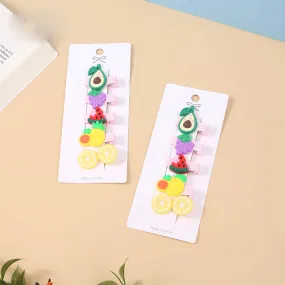 Mini Fruit Multi Color Hair Clips.