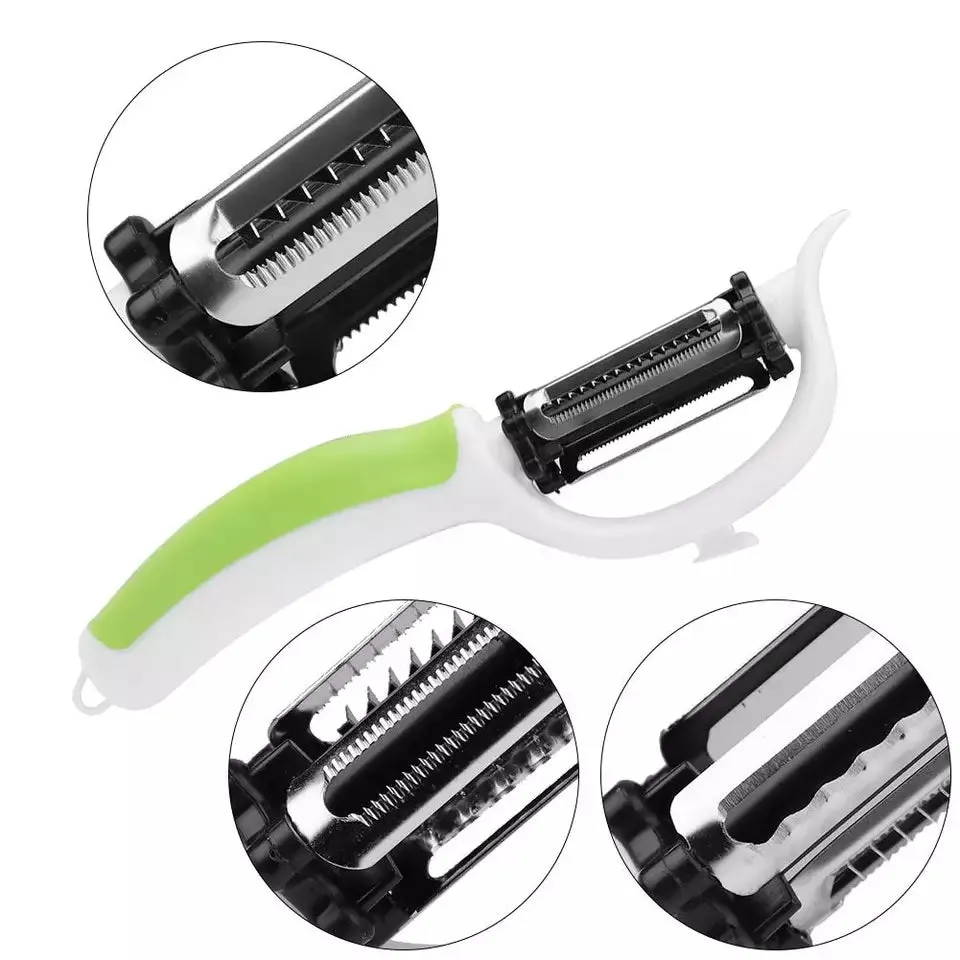 Multi-functional Peeler Fruit And Vegetable 5in1 Steel Slicer