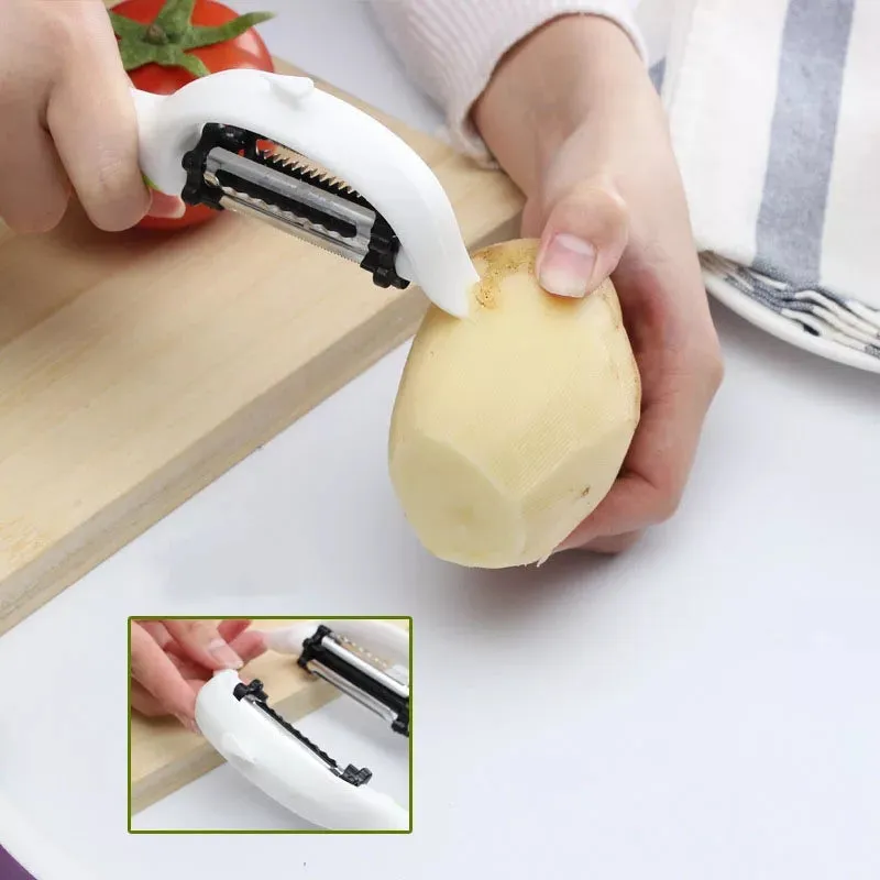 Multi-functional Peeler Fruit And Vegetable 5in1 Steel Slicer